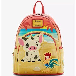 Loungefly Disney Moana Pua & Hei Hei Sunset Mini Backpack NWT